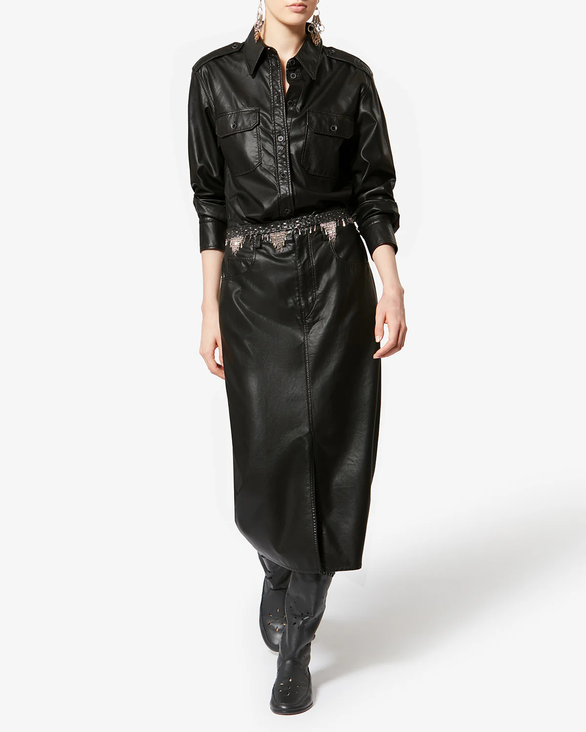 NOEE SHIRT FAUX LEATHER - Image 4