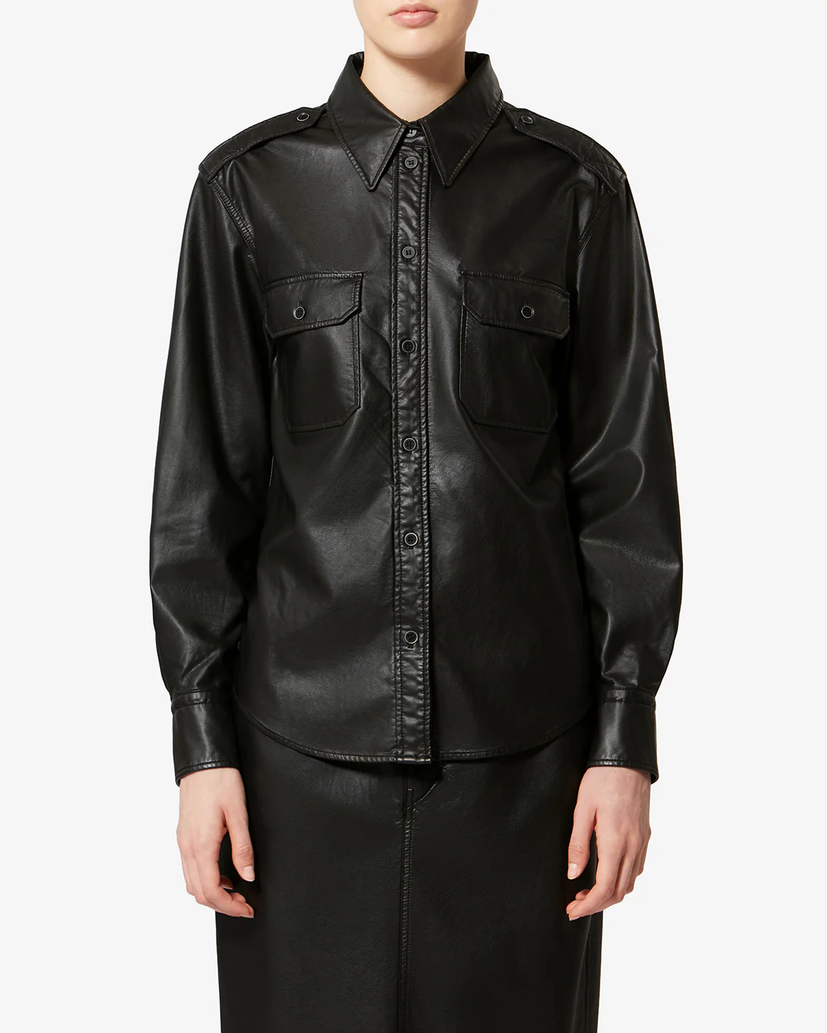 NOEE SHIRT FAUX LEATHER - Image 5