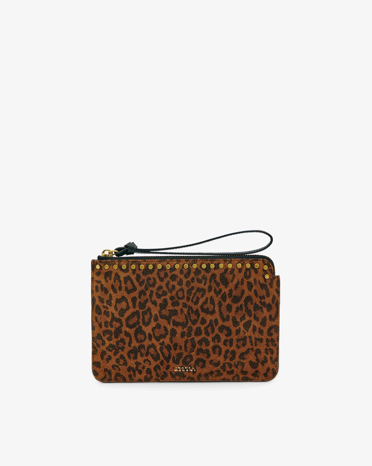 Oskan Suede Leopard Flat Pouch - Image 3