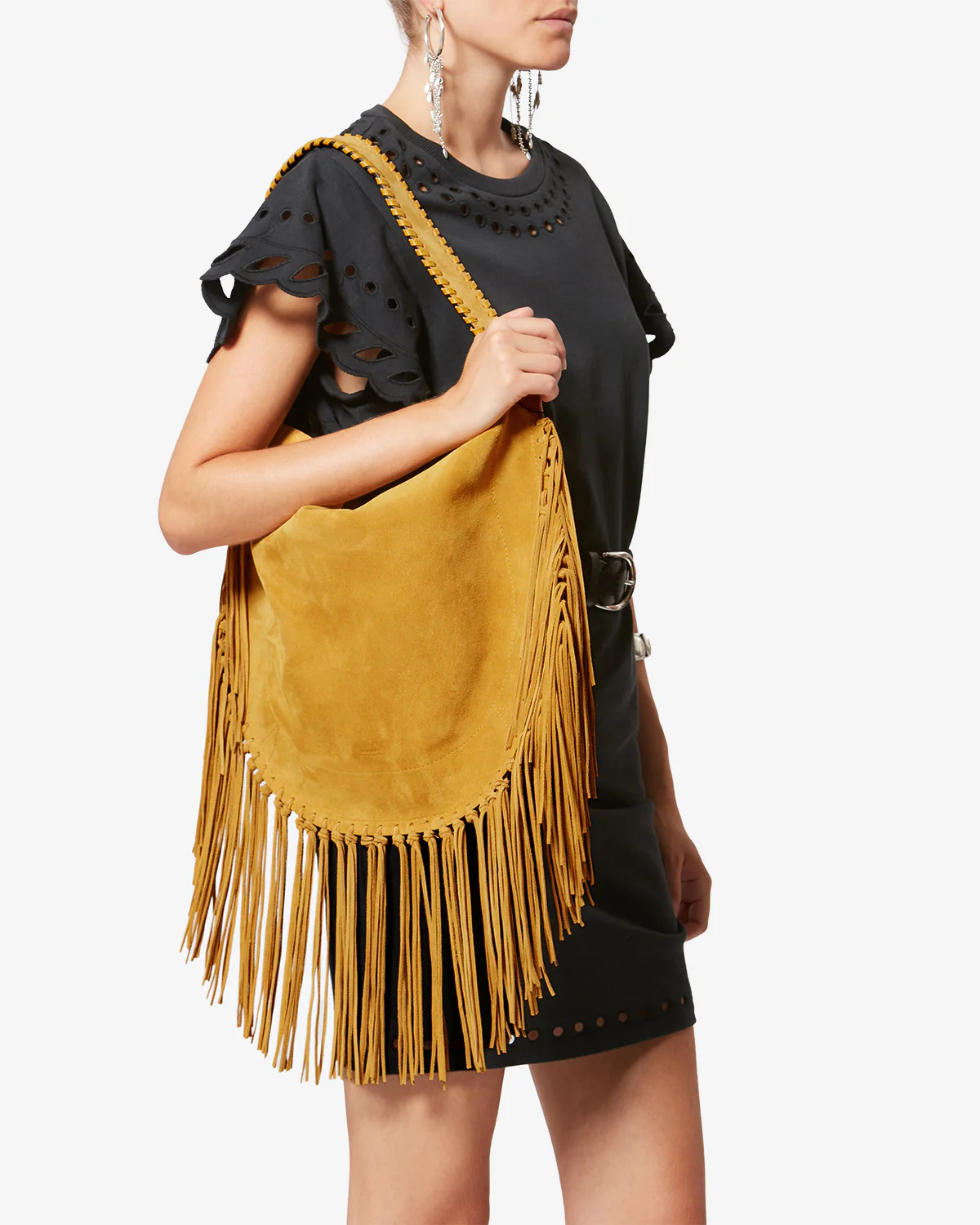 OSKAN HOBO SOFT FRINGE BAG - Image 2
