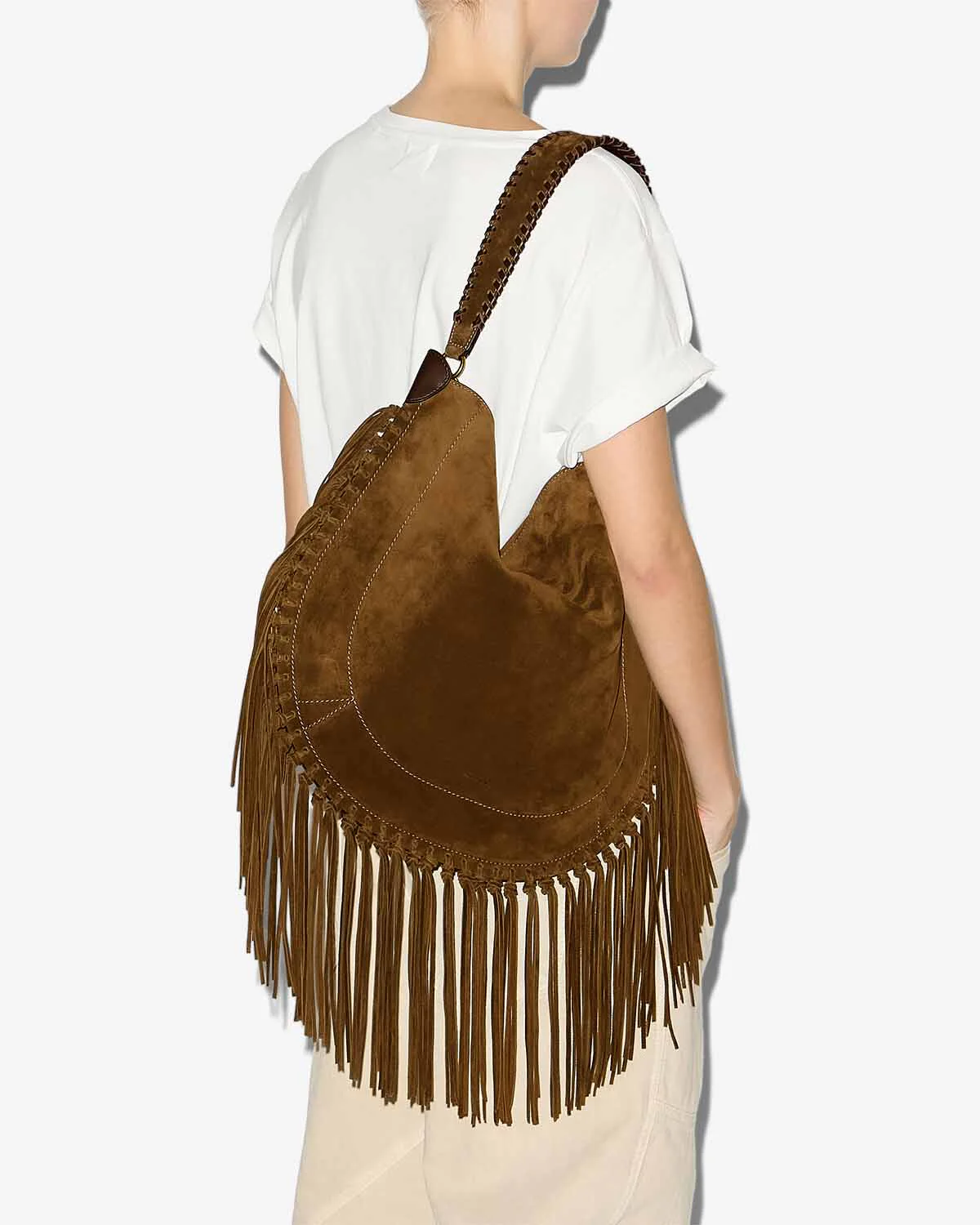 OSKAN HOBO SOFT FRINGE BAG - Image 2