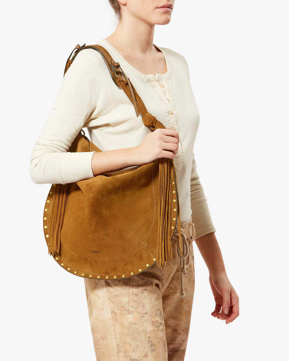 OSKAN HOBO SOFT BAG FRINGES - Image 3